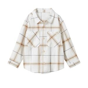 EUC boys plaid shirt 12-18 mos